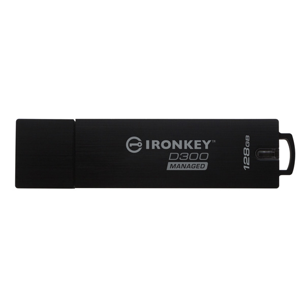 128GB Kingston IronKey Managed D300SM, USB flash disk 3.0, černá