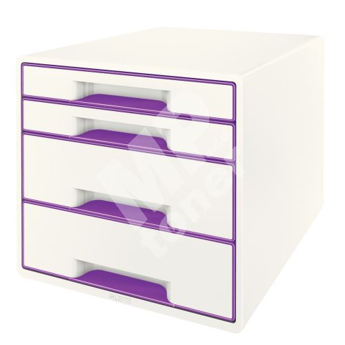 Leitz zásuvkový box WOW CUBE, 4 zásuvky, purpurový 1