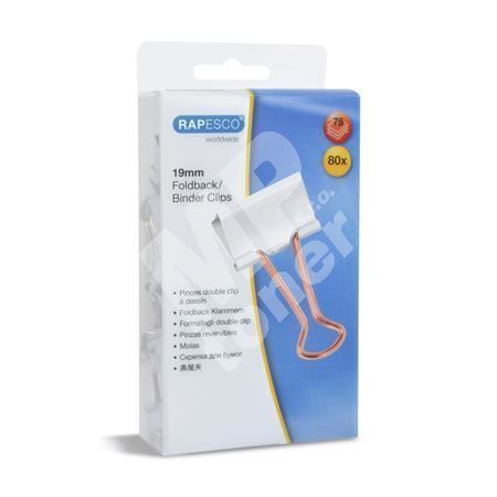 Klipy na dokumenty Rapesco, 19 mm, bílá 1