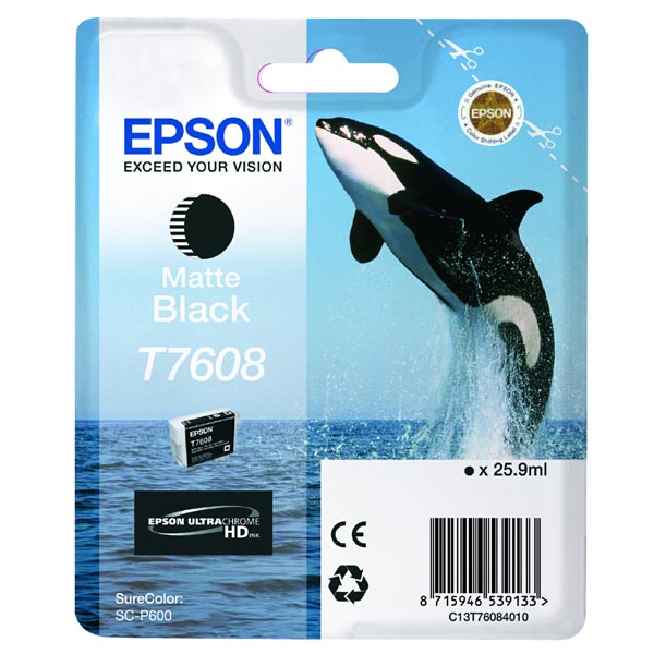 Inkoustová cartridge Epson C13T76084010, SureColor SC-P600, matte black, originál