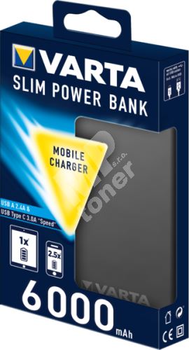 Powerbank Varta Slim Power Bank 6000mAh 1