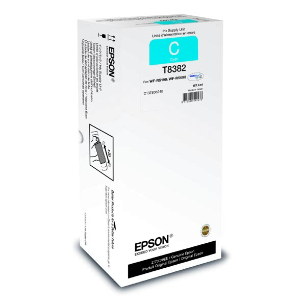 Inkoustová cartridge Epson C13T838240, WF-R5690, cyan, originál