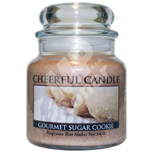 Cheerful Candle Vonná svíčka ve skle Máslová Sušenka - Gourmet Sugar Cookie, 16oz 1
