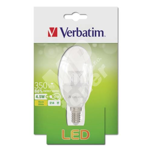 LED žárovka Verbatim E14, 52638, 220-240V, 4.5W, 350lm, 2700k, teplá, 20000h 1
