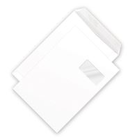 Poštovní obálka C4 bílá s okénkem vpravo a krycí páskou/cena za 1000 ks