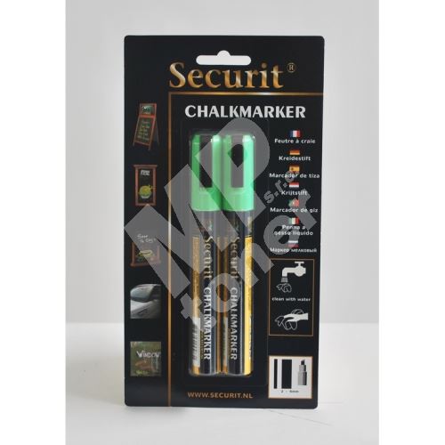 Střední křídový popisovač Securit, šířka hrotu 2-6 mm 2 kusy, zelený 1
