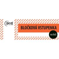 Bločková vstupenka OP1267, 100 listů, mix barev