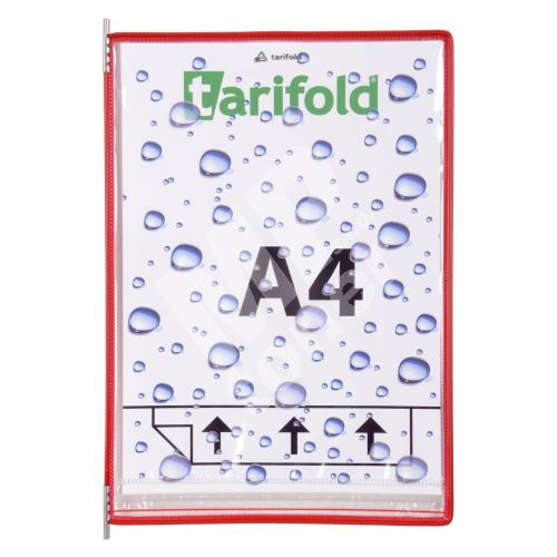 Tarifold závěsný rámeček s vodotěsnou kapsou, A4, otevřený zespod, červený, 5 ks 1
