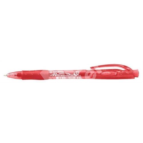 Kuličkové pero Stabilo Marathon, 0,4mm, stiskací mechanismus, červené 1