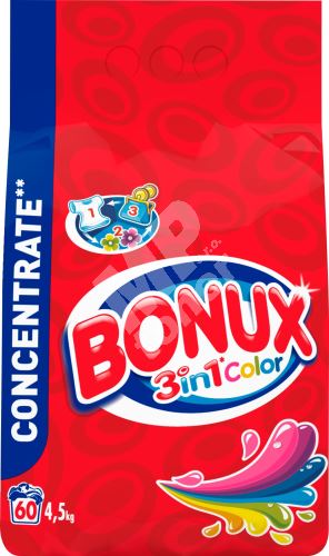 Bonux Color 3v1 prací prášek na barevné prádlo 60 dávek 4,5 kg 1