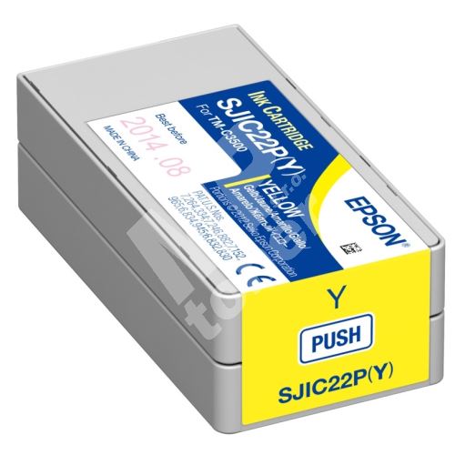 Inkoustová cartridge Epson C33S020604, ColorWorks C3500, SJIC22P(Y), yellow, originál 1