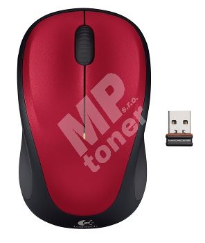 Logitech myš Wireless Mouse M235 nano, červená 1