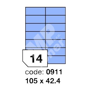 Samolepící etikety Rayfilm Office 105x42,4 mm 100 archů, matně modrá, R0123.0911A 1