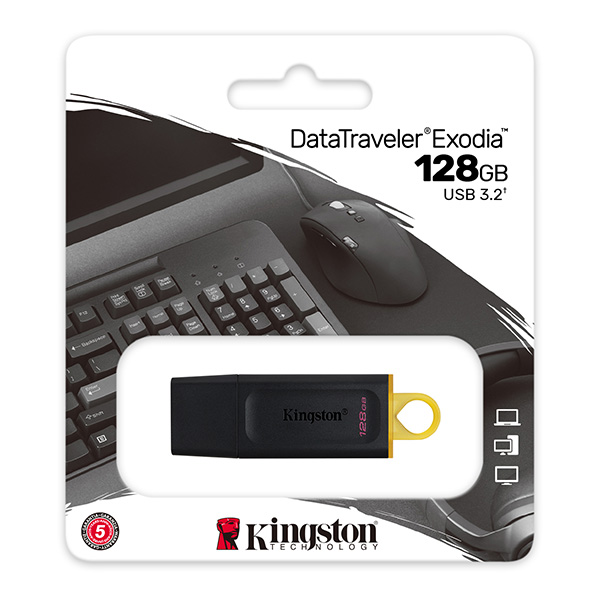 128GB Kingston DataTraveler Exodia, USB flash disk 3.0, černá
