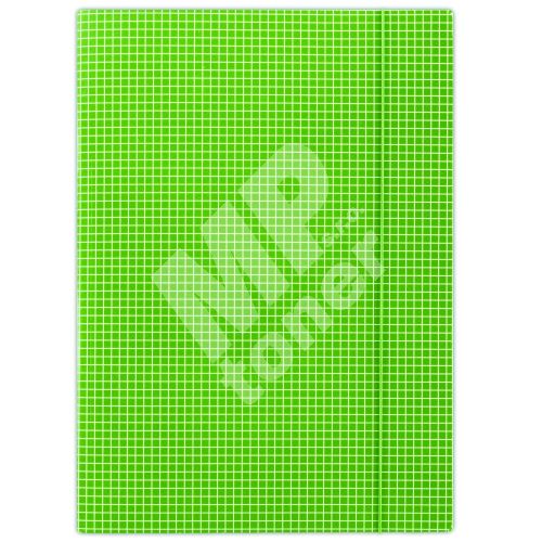 Donau spisové desky s gumičkou, A4, 3 klopy, kostka, zelené 1