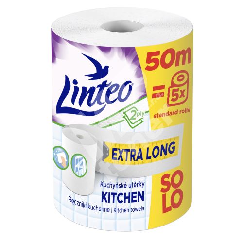 Linteo XXL 2vrstvé kuchyňské papírové utěrky 50 m, 1 role 1