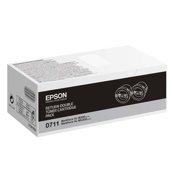 Toner Epson C13S050711, AL-M200, AL-MX200, 2-pack, black, originál