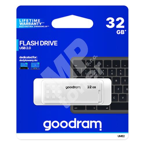 32GB Goodram UME2, USB flash disk 2.0, bílý 1