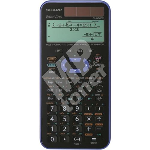 Kalkulačka Sharp ELW-506XVL, černo-fialová, školní 1