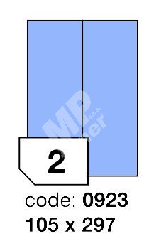 Samolepící etikety Rayfilm Office 105x297 mm 300 archů, matně modrá, R0123.0923D 1