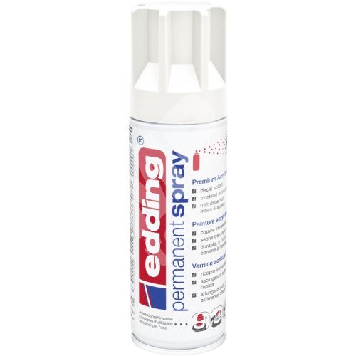 Akrylový sprej Edding 5200, dopravní bílá matná, 200 ml 1