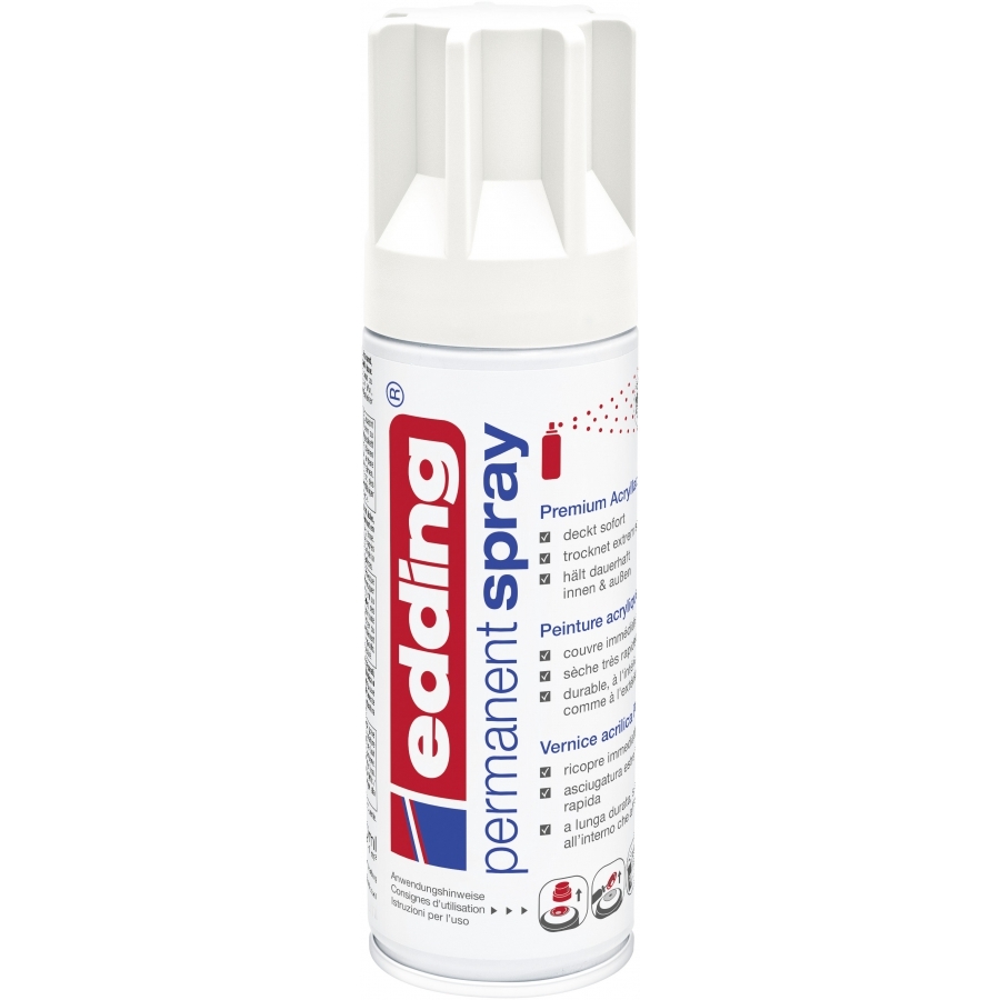 Akrylový sprej Edding 5200, dopravní bílá matná, 200 ml
