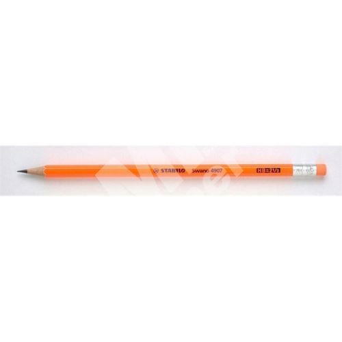 Grafitová tužka Stabilo Neon, oranžová, šestihranná, HB 1