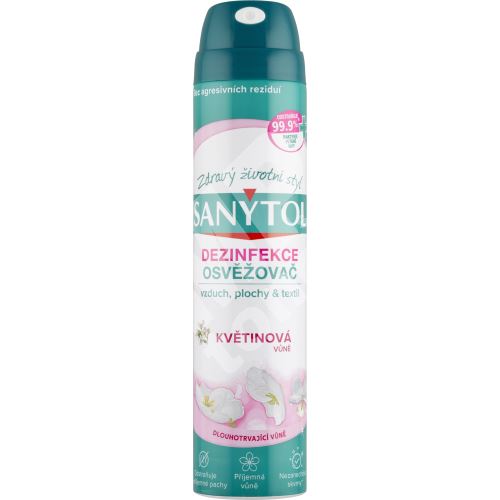 Sanytol dezinfekční osvěžovač vzduchu na povrchy a textil, květy, 300 ml 1