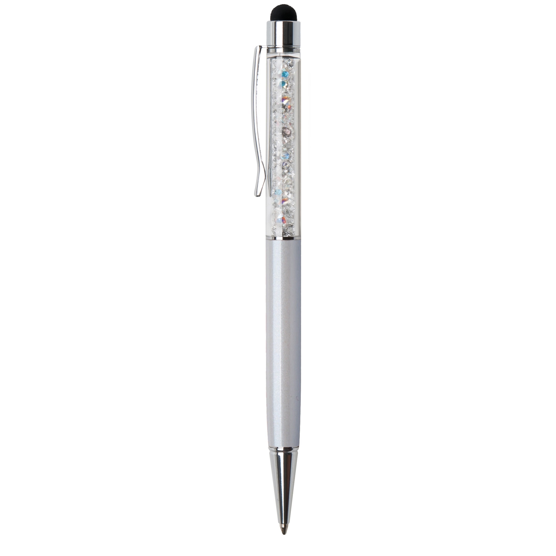 Kuličkové pero Touch, Swarovski Crystals, krémově bílá, bílý krystal
