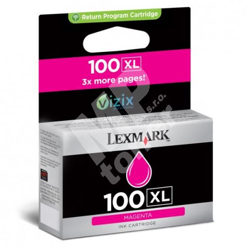 Cartridge Lexmark 014N1070E, magenta, #100XL, originál 1