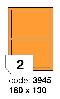 Samolepící etikety Rayfilm Office 180x130 mm 300 archů, fluo oranžová, R0133.3945D