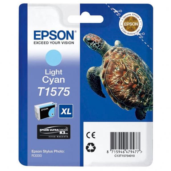 Inkoustová cartridge Epson C13T15754010, Stylus Photo R3000, light cyan, originál