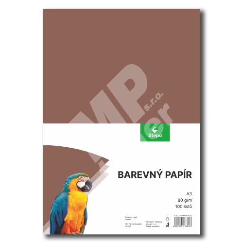 Náčrtkový papír barevný hnědý A3, 100 l 1