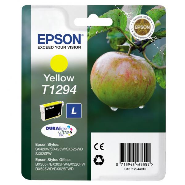 Inkoustová cartridge Epson C13T12944012, Stylus SX420W/425W, yellow, originál