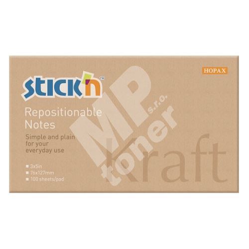 Samolepící bloček Stick n Kraft, 76x127 mm, 100 lístků 1