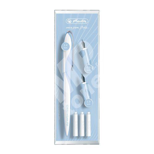 Kaligrafické pero Herlitz, modré, sada 1