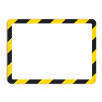 Bezpečnostní magnetický rámeček djois Magneto, A4, samolepící, A4, žluto-černý, 2 ks