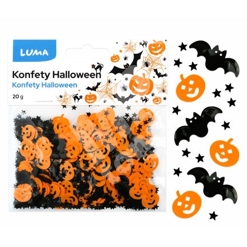 Konfety HALLOWEEN dýně a netopýr 20g Luma 1