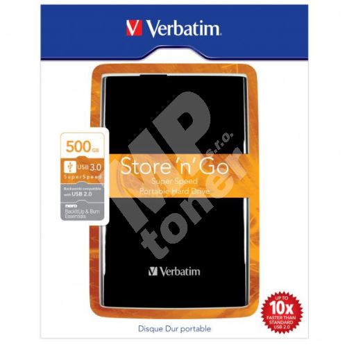 Verbatim Store n Go 500GB, Externí HDD 2,5" USB 3.0, 53029, černý 1