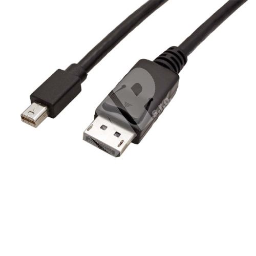 Video kabel mini DisplayPort samec - DisplayPort samec, 2m, černý 1
