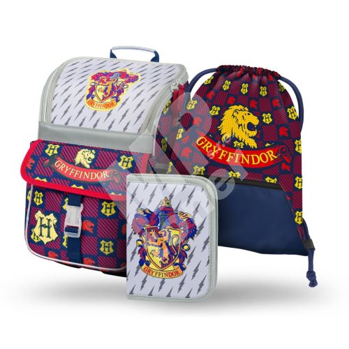 Set 3 dílný Baagl Zippy, Harry Potter Nebelvír, aktovka, penál, sáček 1