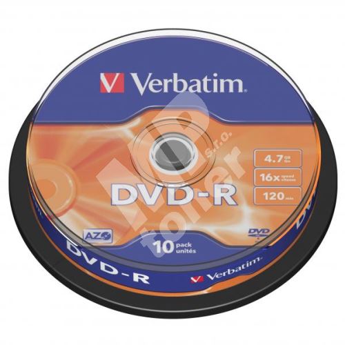 Verbatim DVD-R, DataLife PLUS, 4,7 GB, Scratch Resistant, cake box, 43523, 10-pack 1