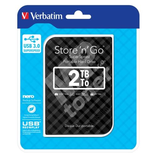 Verbatim Store n Go 2TB, Externí HDD 2,5" USB 3.0, 53195, černý 1