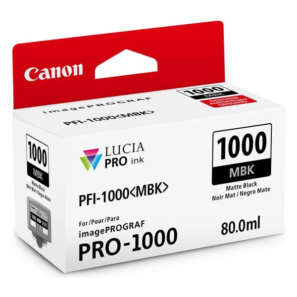 Inkoustová cartridge Canon PFI-1000MBK, ImagePrograf Pro 1000, black, 0545C001, originál