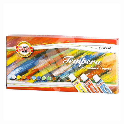 Barvy temperové Koh-I-Noor, 10 barev x 10 ml 1