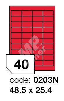 Samolepící etikety Rayfilm Office 48,5x25,4 mm 300 archů, matně červená, R0122.0203ND 1