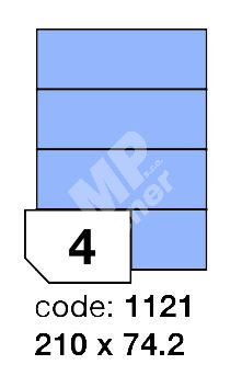 Samolepící etikety Rayfilm Office 210x74,2 mm 300 archů, matně modrá, R0123.1121D 1