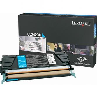 Toner Lexmark C524, modrá, 00C5242CH, originál