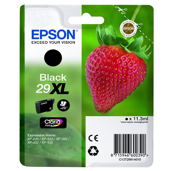 Inkoustová cartridge Epson C13T29914012, Expres. Home XP-330, 332, black, 29XL, originál