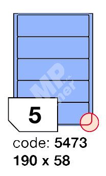 Samolepící etikety Rayfilm Office 190x58 mm 300 archů, matně modrá, R0123.5473D 1